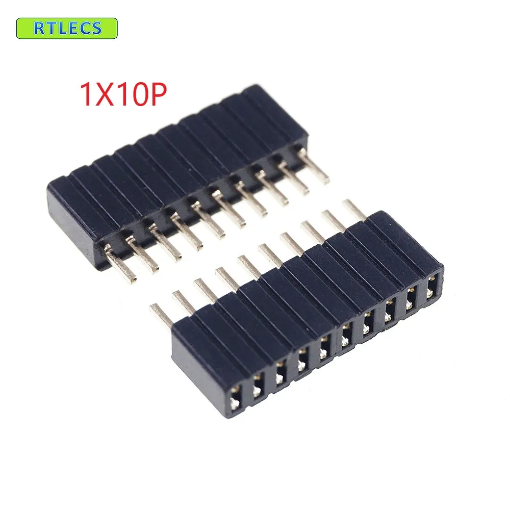 

1000pcs 1x10 P 10 pin 1.27mm Pitch Pin Header Female single row straight through hole DIP Rohs Lead free