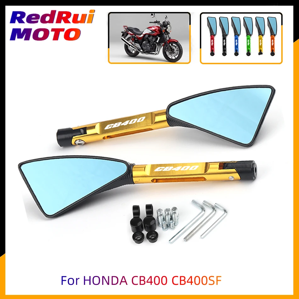 

For HONDA CB400 CB 400 CB400SF Universal Motorcycle Accessories CNC Aluminum Rear View 8mm 10mm Rearview Side Mirror Laser Logo