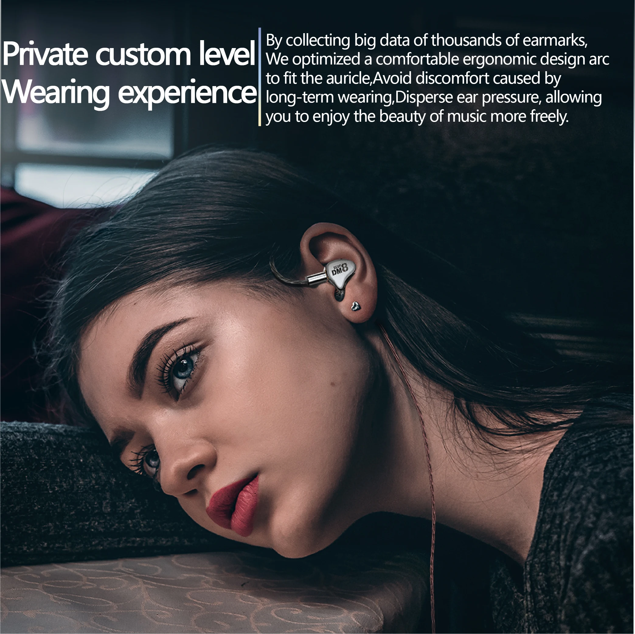 BGVP DM8 In-Ear Monitors Earphone 8BA Knoweles&Sonion Balanced Armature IEM HiFi Headset With MMCX Interface Support Customized