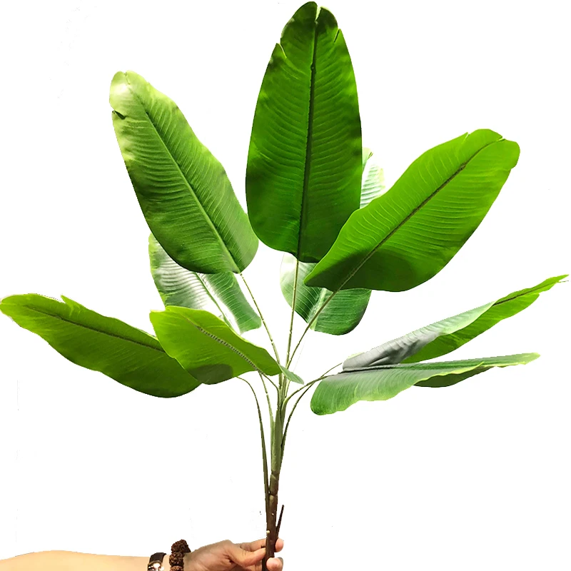Grandes Plantes Artificielles Tropicales, Gels d'Arbres, Feuilles de Palmier, Fausse Branche de Plante, Cuir oral elu Vert en Plastique, Décoration de ixà Domicile, Jungle, 82cm