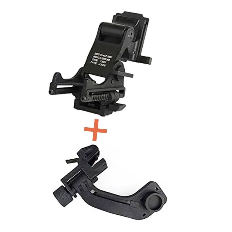 Metal NVG Mount + Polymer J-Arm Bracket Adapter For Helmet Night Vision Goggles PVS-14 Fits M88 Fast Mich Helmet