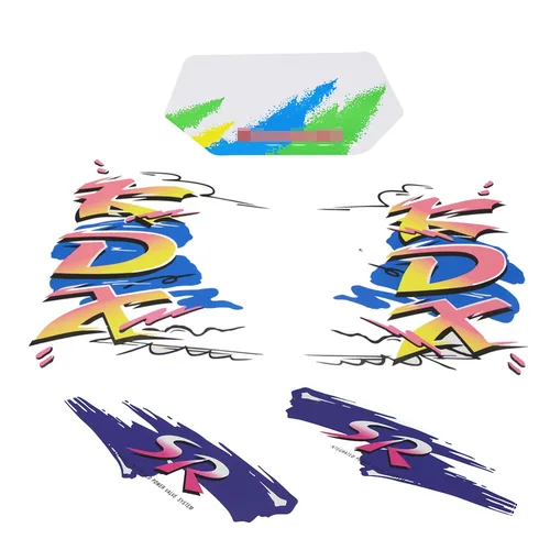 Imagen 2 del producto Pegatina para tanque de combustible de motocicleta, pegatina con logotipo para Kawasaki KDX 125 KDX125, juego completo de pegatinas para tanque de combustible de vehículo todoterreno