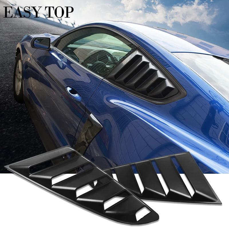 

Car Side Window 1/4 Quarter Louver Scoop Cover For 2015-2018 Ford Mustang