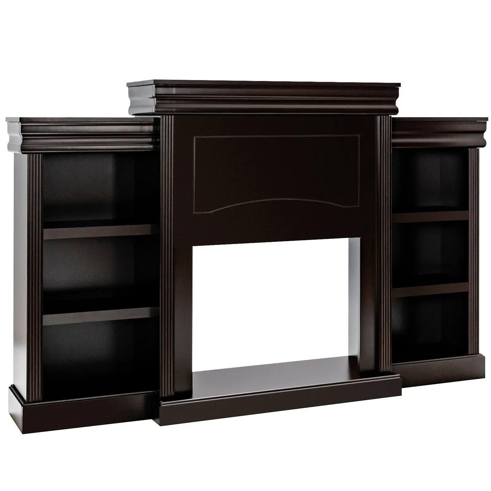 Costway 70 Inches Freestanding Mantel Stand Fireplace Cabinet