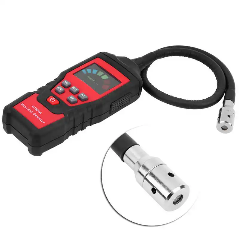 HT601A Gas Analyzer Gas Leak Detector Portable LED Combustible Flammable Gas car exhaust Alarm Tester combustion gas analyzer