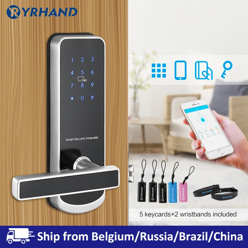 

Electric Lock for Door WIFI APP Smart Touch Screen Lock,Digital Code Keypad Deadbolt For Airbnb Hotel Apartment