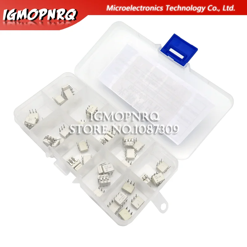 DIP Optocoupler Kit hjxrhgal 10value*5PCS=50PCS 4N25 4N35 MOC3021 MOC3022 MOC3023 MOC3041 MOC3043 MOC3052 MOC3061 MOC3063 DIP