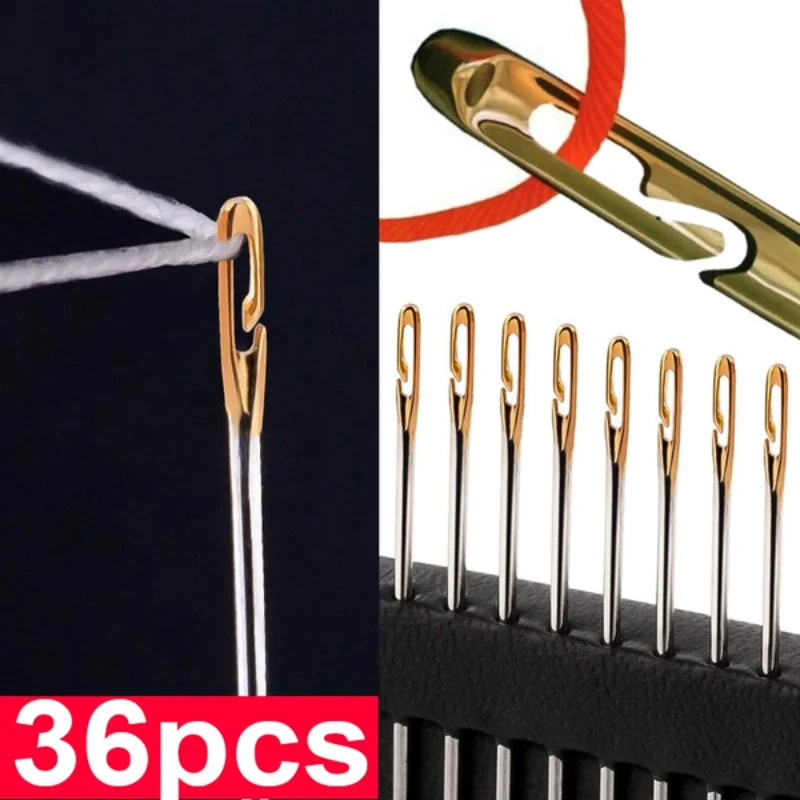 Multi-size Elder Blind Needles Needle Darning Stainless Steel DIY Embroidery Jewelry Sewing Clothes Needles Hand Household Tools