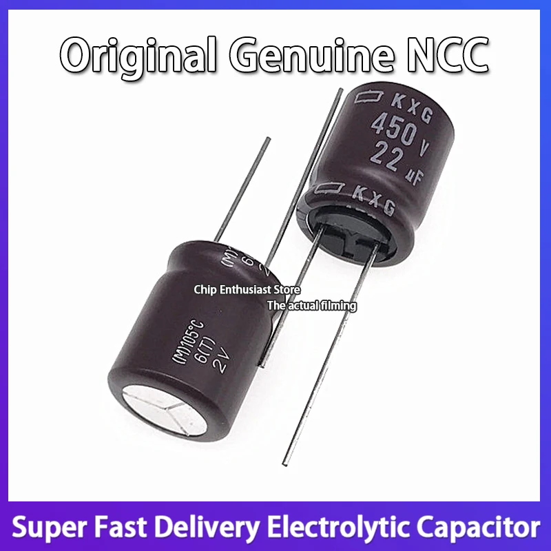 

10PCS Chemical Industry Imported Aluminum Electrolytic Capacitor 450V 22uf 16X20 NCC High Frequency Long Life16*20 22UF 450V