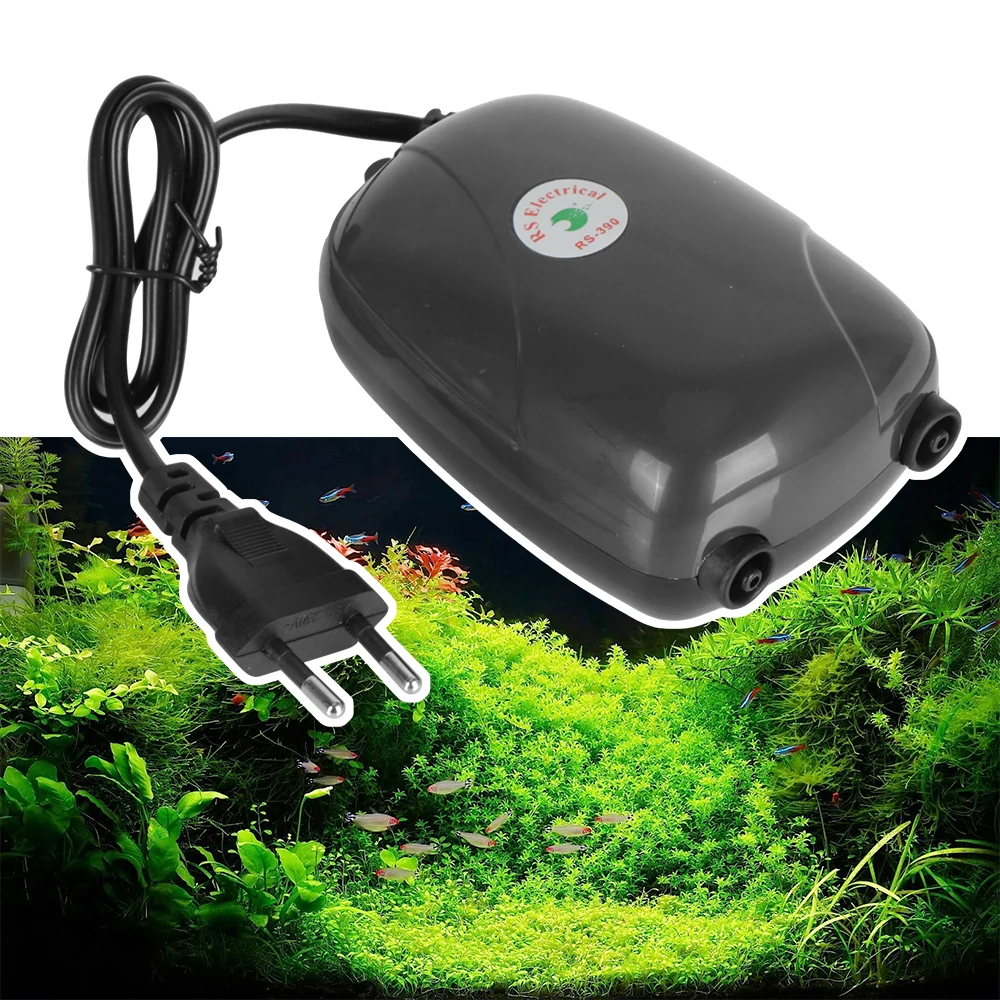 Mini akwarium natlenianie pompa do akwarium pompy powietrza pojedyncza podwójne gniazdko zwiększa sprężarkę tlenu ue Plug Quarium