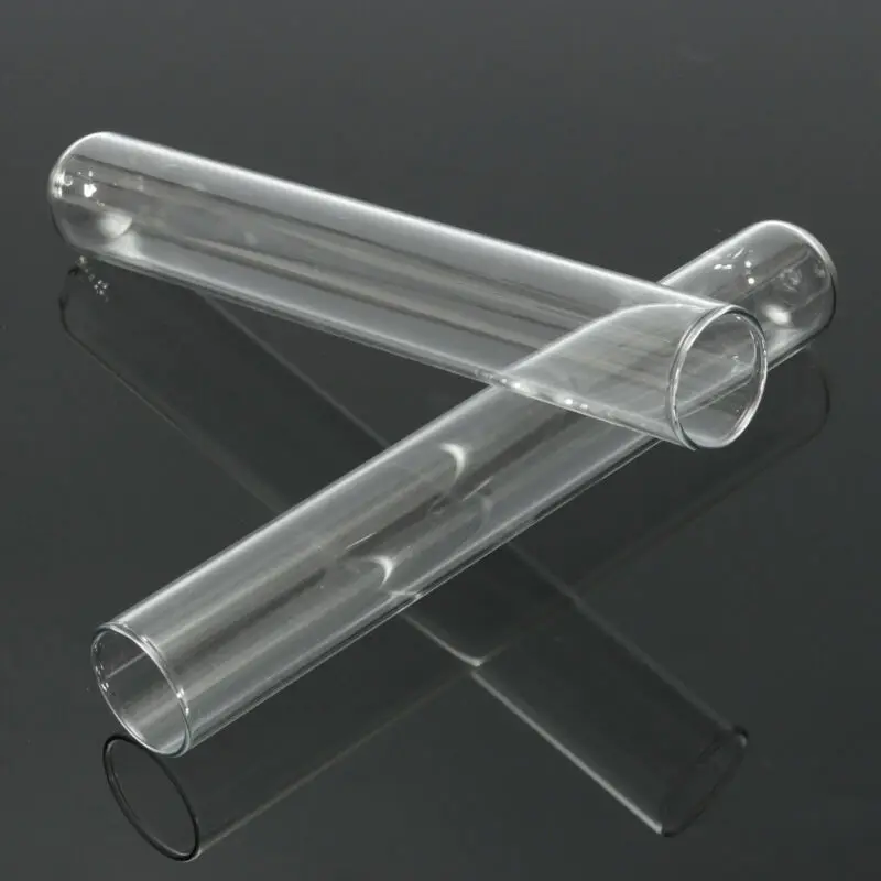 Tube à essai en verre transparent, fond en forme de U en borosilicate, fournitures scolaires de laboratoire, 10mm-30mm, 5 pièces