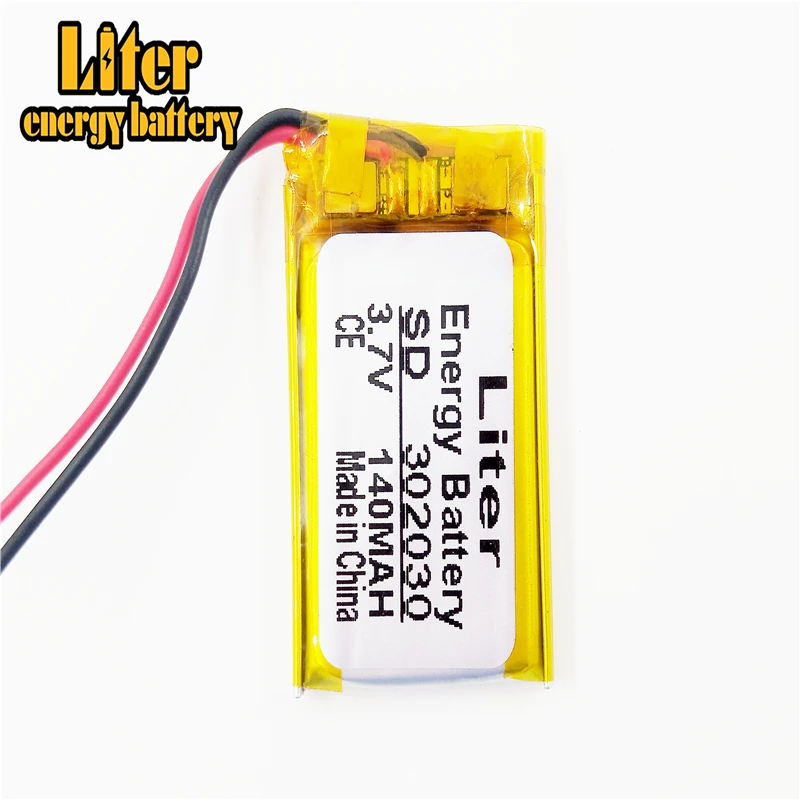 3.7V lithium battery 302030 032030 140mah MP3 MP4 GPS Bluetooth cell battery toys