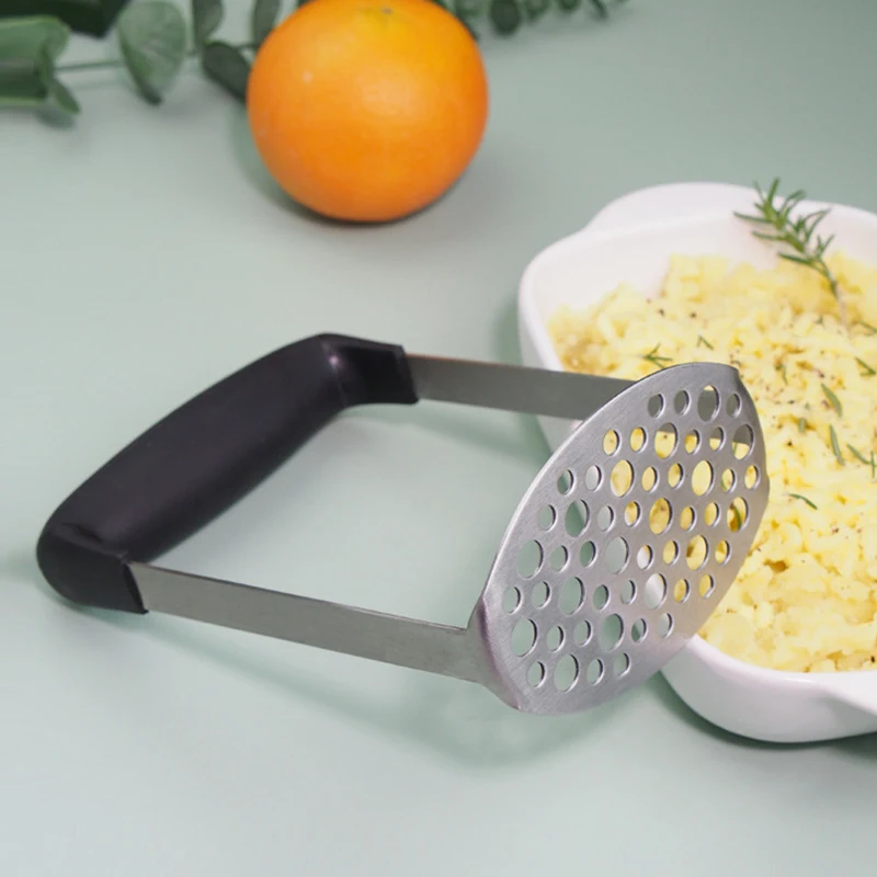 Stainless Steel Potato Pusher Pressed Potato Masher Ricer Puree Fruit Juice Maker Smooth Mashed Potatoes Crusher Kitchen Gadget