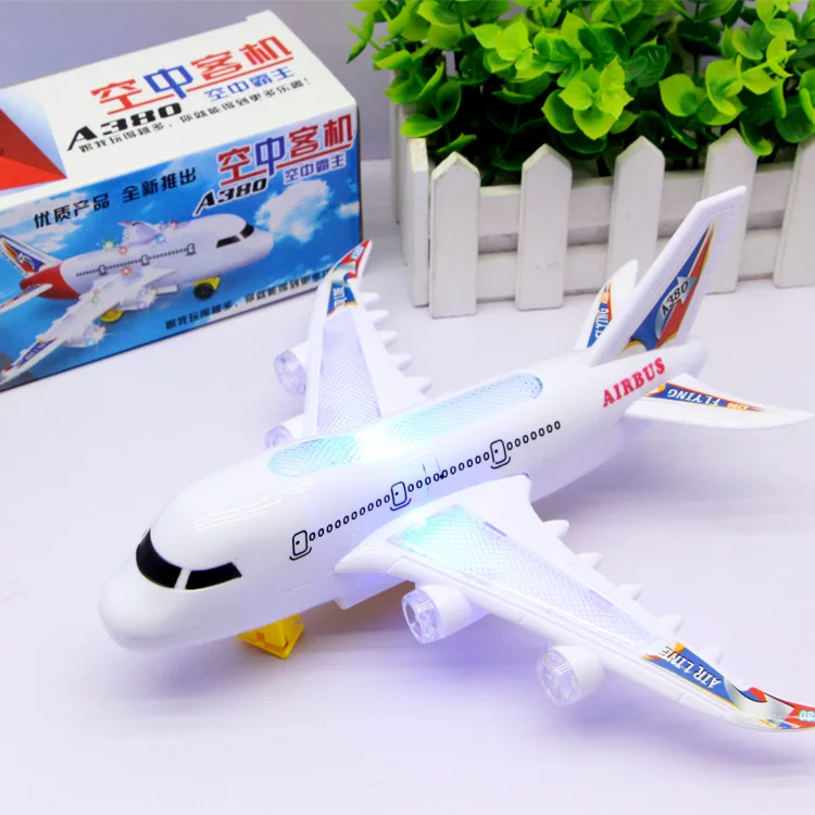 

LED children's toys electric universal airplane music light children's educational toys birthday gifts