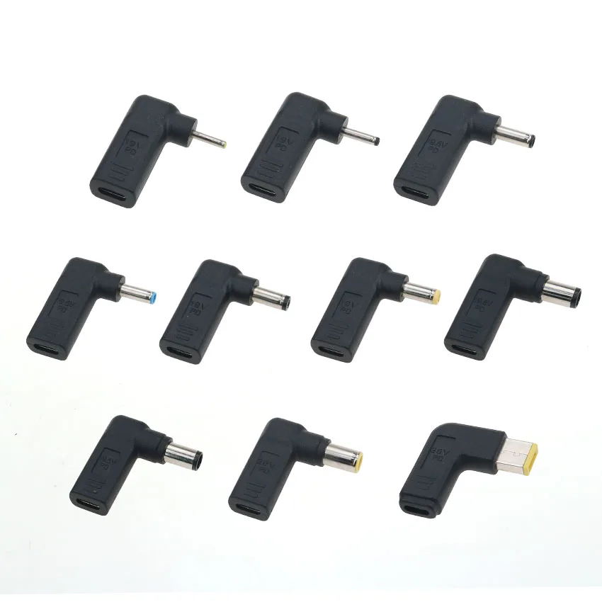 USB 3.1 유형 C 암-DC 5.5x2.5 2.1 4.5*3.0 4.* 1.7 7.4*5.0mm 남성 전원 충전 어댑터 변환기, 레노버 HP 델 노트북 용