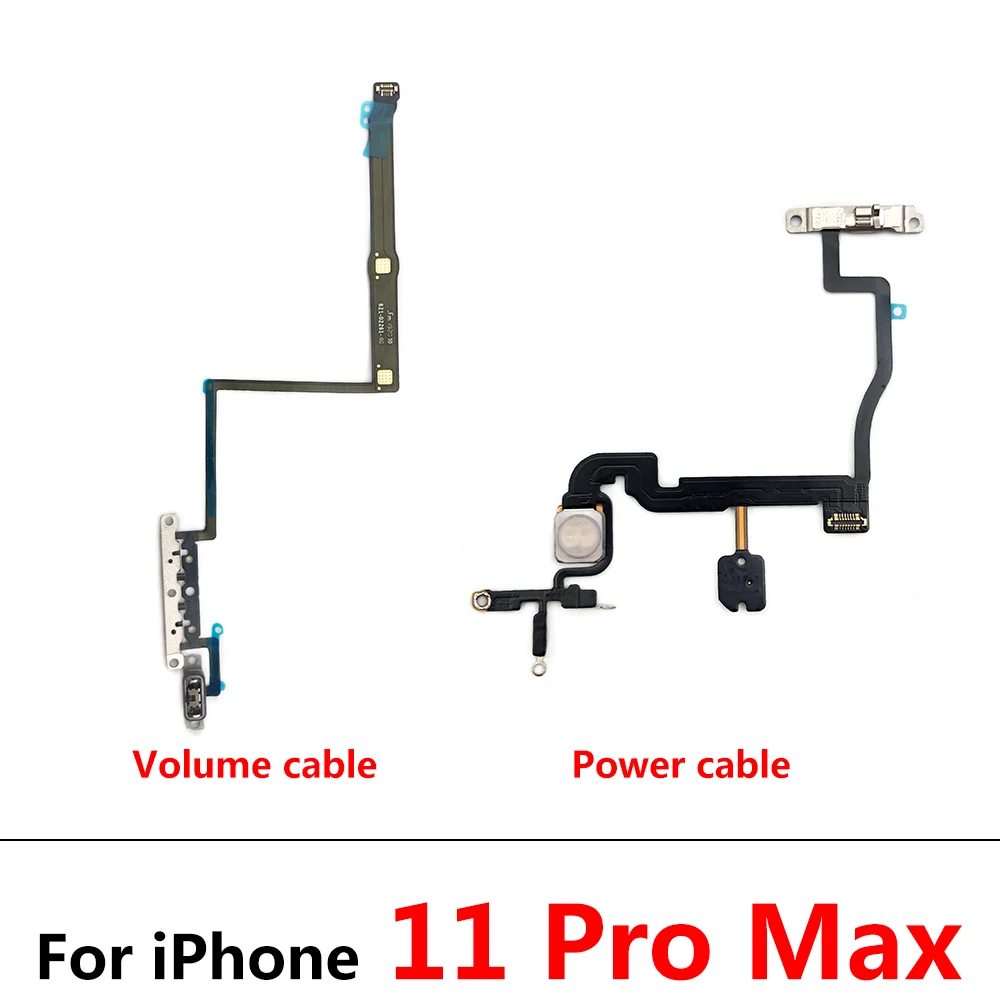 New Mute and Volume Power Buttons key Switch On Off  Flex Cable For Iphone 11 12 Pro Max 12 mini Replacement Parts