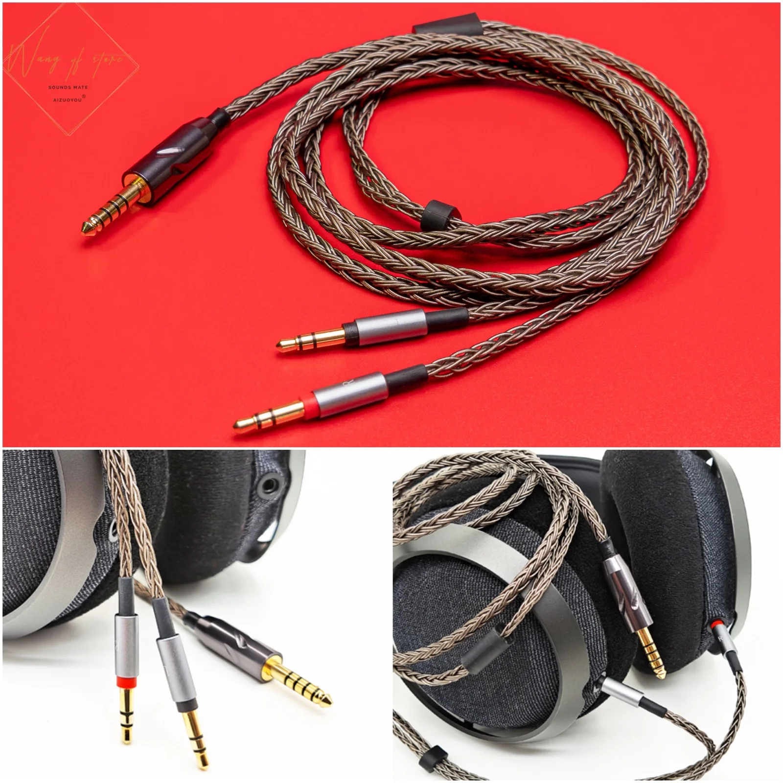 6N Balanced OCC Braided Audio Hifi Cable For Philips Fidelio X3 Wire Headphone 2.5mm 3.5mm 4.4mm Line Wire