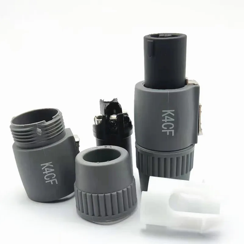 Conector de altavoz sin soldadura NL4FC de buena calidad, altavoz macho de 4 pines, enchufe Speakon de 4 polos, conector de enchufe de alimentación de audio profesional