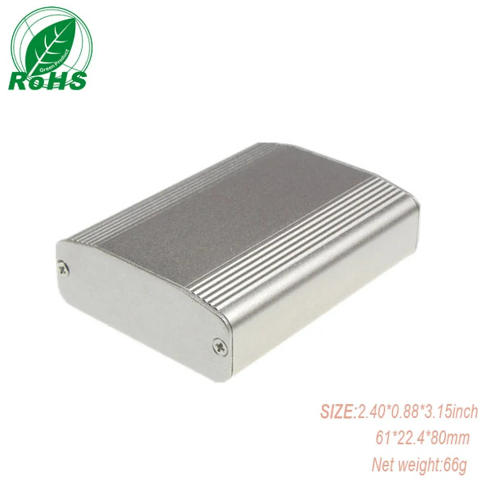 1PC DIY Aluminum Case 61*22.4*80mm Electronic Project PCB Instrument Box Small Case