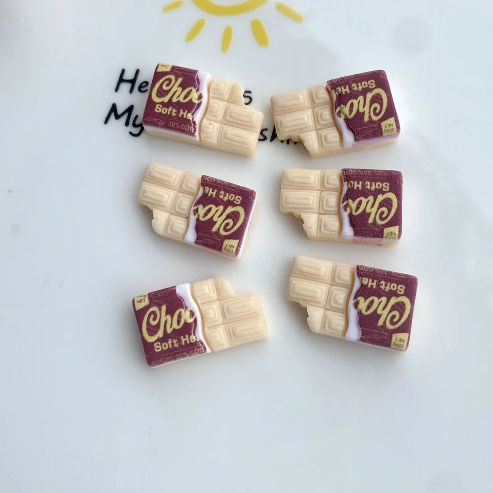 20 قطعة الراتنج المختلط الشوكولاته الديكور الحرف كابوشون مسطح الزينة لسكرابوكينغ Kawaii لطيف Diy بها بنفسك اكسسوارات #6