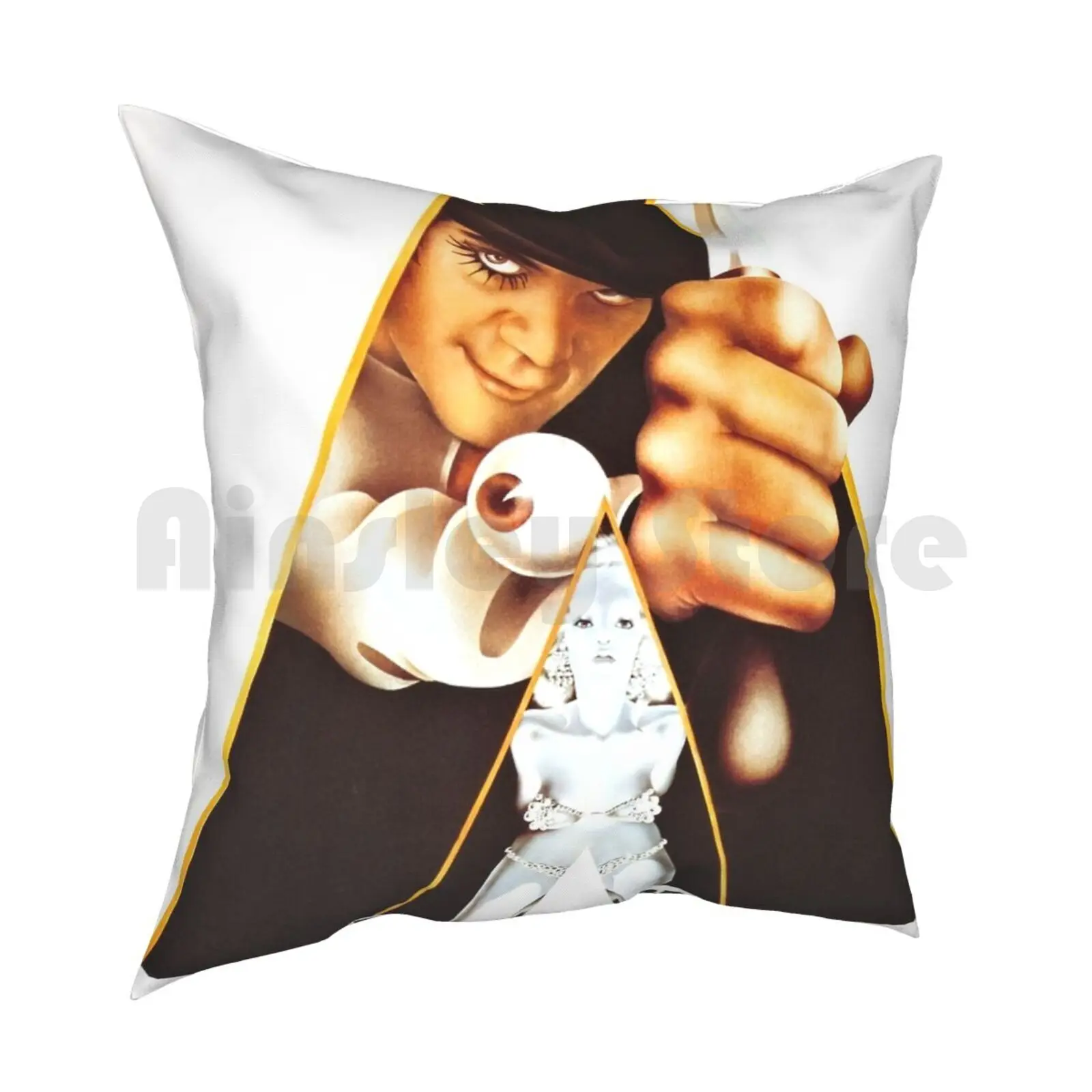 Vintage 1971 A Clockwork Orange , Posters , Movie , Retro Pillow Case Printed Home Soft Throw Pillow Cult Movie Classic