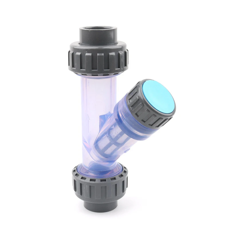 

PVC Transparent Y Filter Water Pipe Fittings Garden Irrigation Pipe Purification Adapter Aquarium Tank Filter