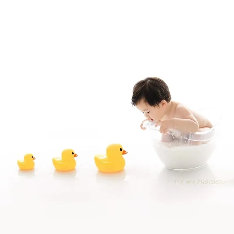 Newborn Photography Props Acrylic Transparent Milk Bathtub Baby Photo Shoot Posing Bed Furniture Boy Girl Fotografie Accessoires