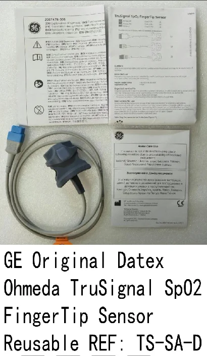 

GE Original Datex-Ohmeda TruSignal SpO2 FingerTip Sensor Reusable REF: TS-SA-D