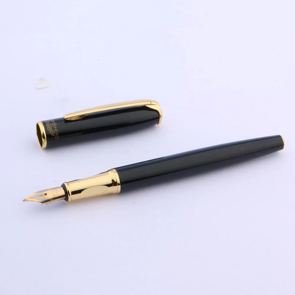 

Роскошная Высококачественная Металлическая черная Золотая подарочная ручка новая Студенческая авторучка ручка, канцелярские принадлежности для офиса школьные письменные принадлежности чернильные ручки новинка