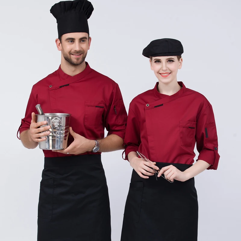 

2023 Winter Long Sleeve Restaurant Uniforms For Cooks Womens Personality Discount Chef Clothing Mens Cotton Chef Jackets