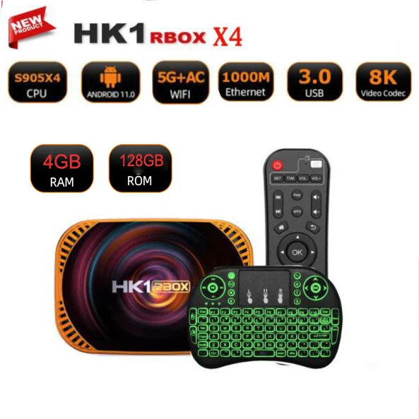 NEW HK1 RBOX X4 / X4S Android 11 Amlogic S905X4 Smart TV BOX vs hk1 x4s x3 2.4G&5G Dual Wifi 1000M 8K 3D Youtube Media Player