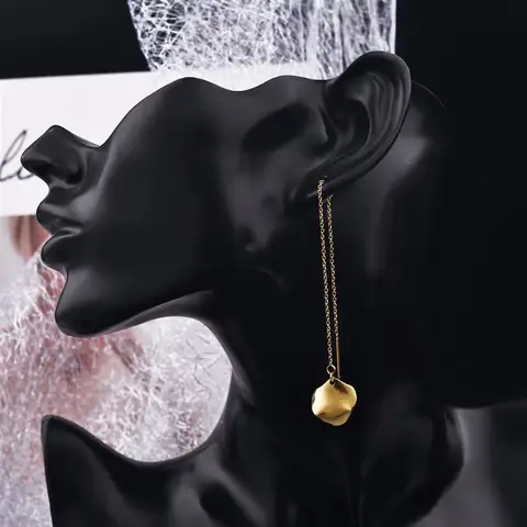 Цепочки для сережек из нержавеющей стали, золотые, 10 шт.