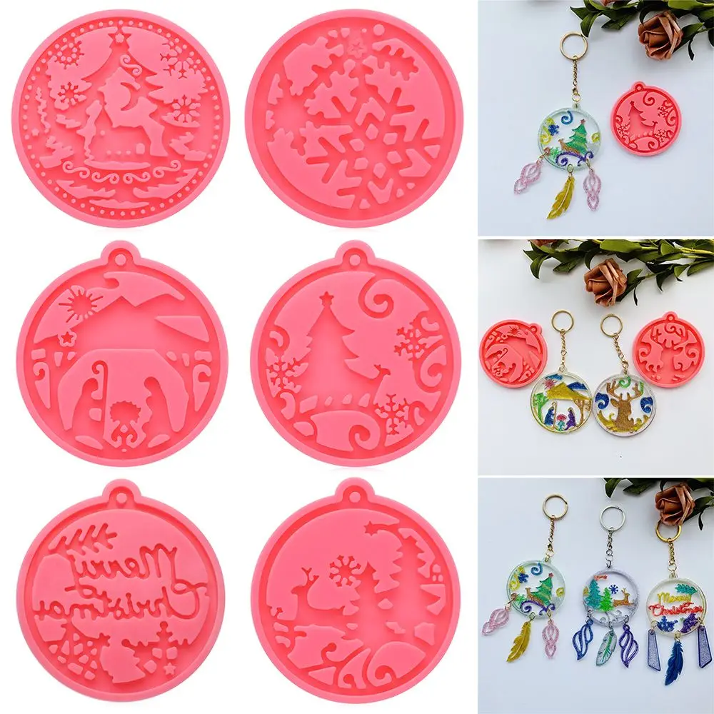 Pendant Clay Mold Candy Chocolate Jewelry Making Tool Keychain Molds Silicone Moulds Christmas Ball Mold