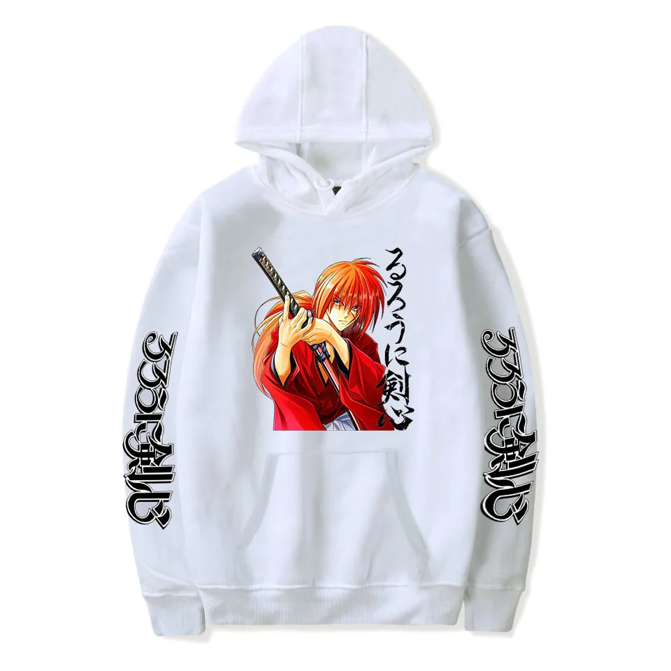 2021 Rurouni Kenshin Nam Nữ Áo Khoác Nỉ Hoodie Nỉ Bông Tai Kẹp In Ấm Áo Thun Họa Tiết Chữ Thời Trang Thu Đông Cao Cấp