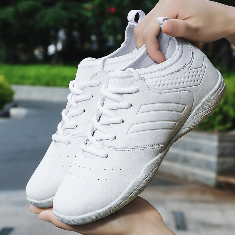 883 Light white soft sports dance shoes Women's comfortable gym aerobics sports shoes Women's training cheerleading shoes