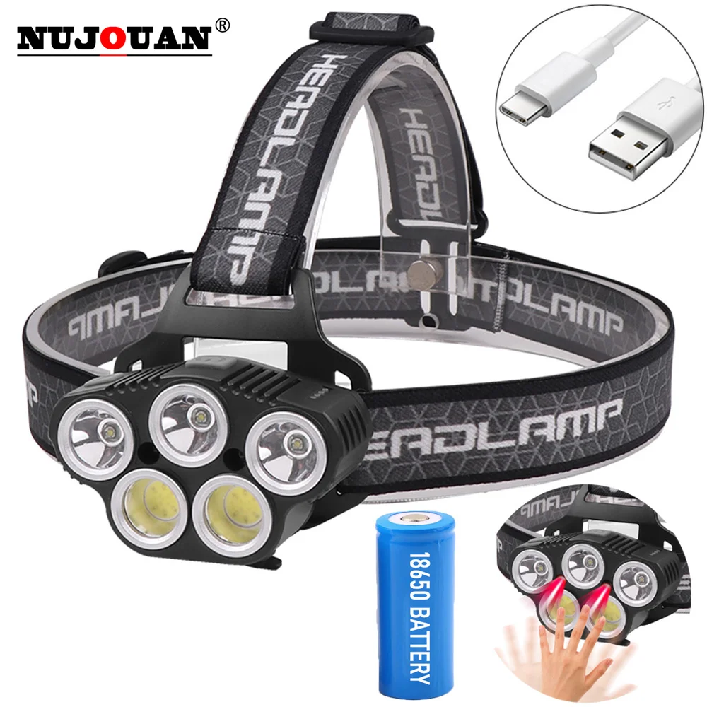 

Прямая поставка, COB LED, Индукционная лампа, 1000 мАч, USB, Рабочая лампа, налобный фонарь типа c