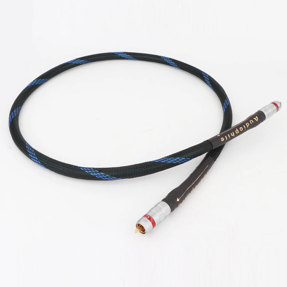 

75 Ом Цифровой коаксиальный RCA-кабель с посеребренным покрытием и 24K позолоченными разъемами RCA, Hi-Fi Соединительный шнур, RCA-кабель