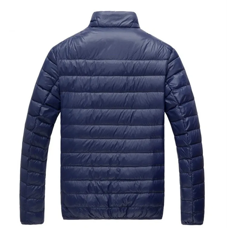 2026 Men's Lightweight Warm Coat, Winter Parkas Jacket Royal Blue Black Gray Red Green Male Light and Thin Coats