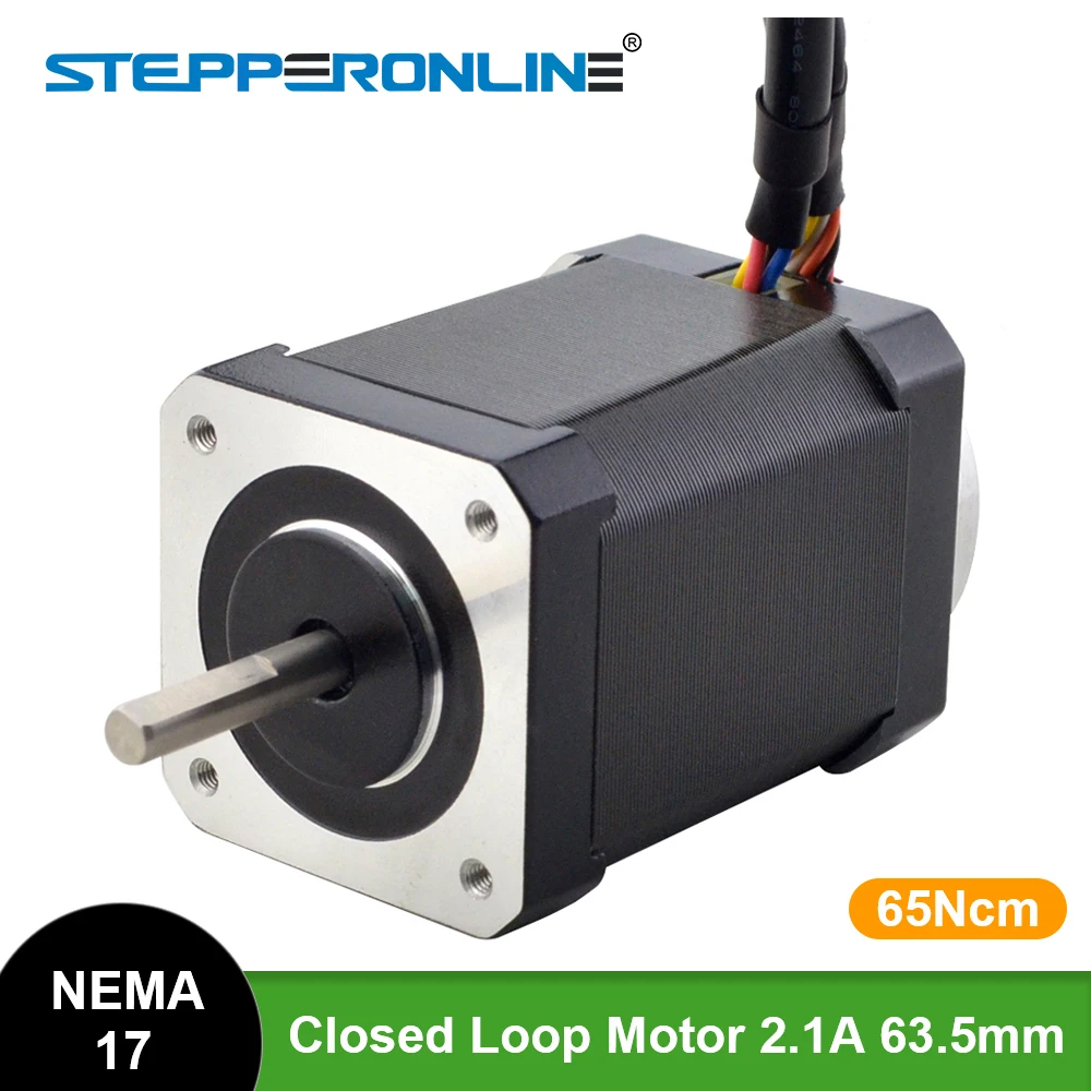 

STEPPERONLINE Nema 17 Closed Loop Stepper Motor 65Ncm 2.1A with Magnetic Encoder 5mm Shaft Servo Motor Closed-loop Step Motor