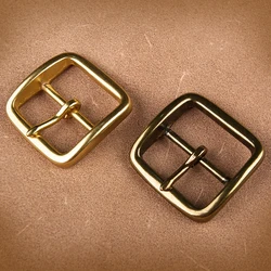 Solid Brass Belt Buckle End Bar Heel bar Buckle Single Pin Belt Half Buckle For Leather Craft Bag Strap Jeans Webbing Dog Collar
