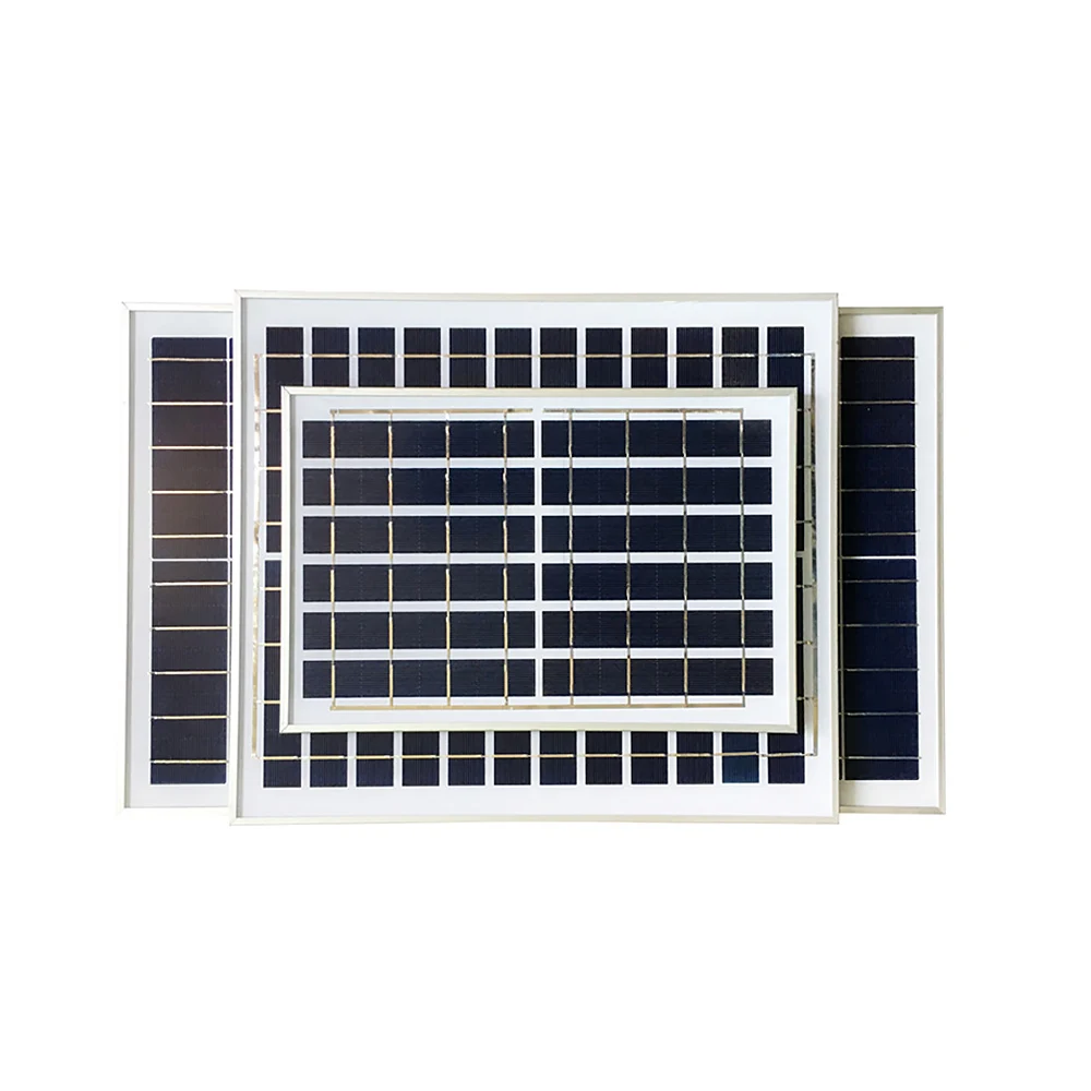 Painel Solar de Energia Solar para Luz Exterior, 6V, 10W, 15W, 20W, 25W, 30W, 40W, 50W, 60W, 70W, 80W, 90W, 100W