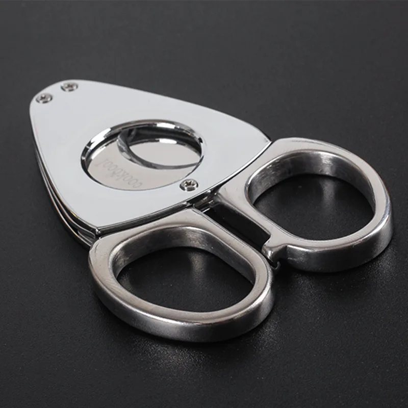 New semi-automatic stainless steel two-in-one cigar cutter cigar cutter cigar scissors cigar cutter smoking accessories