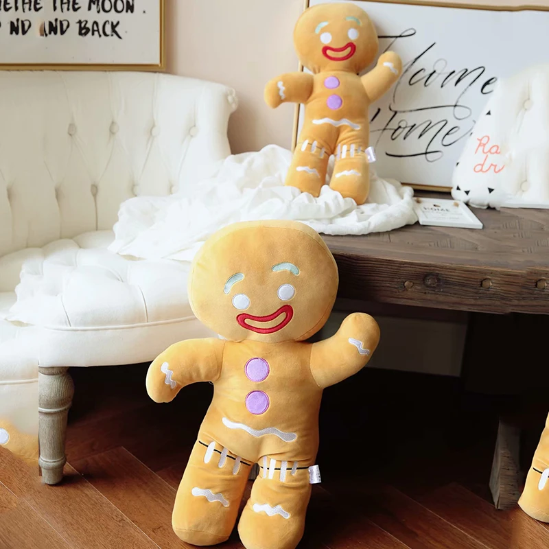 Gingerbread man pluszowa lalka świąteczna tradycja zabawka piękny herbatniki mężczyźni nadziewane meble tapicerka poduszka ozdoba sofy