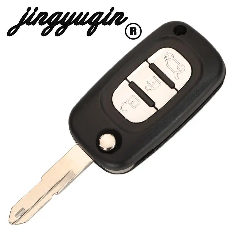 jingyuqin Modified 433MHz Flip Remote Key PCF7946/7947 For Renault Vivaro Traffic Master Kangoo Clio Dacia FOB VA2 NE72 VAC102