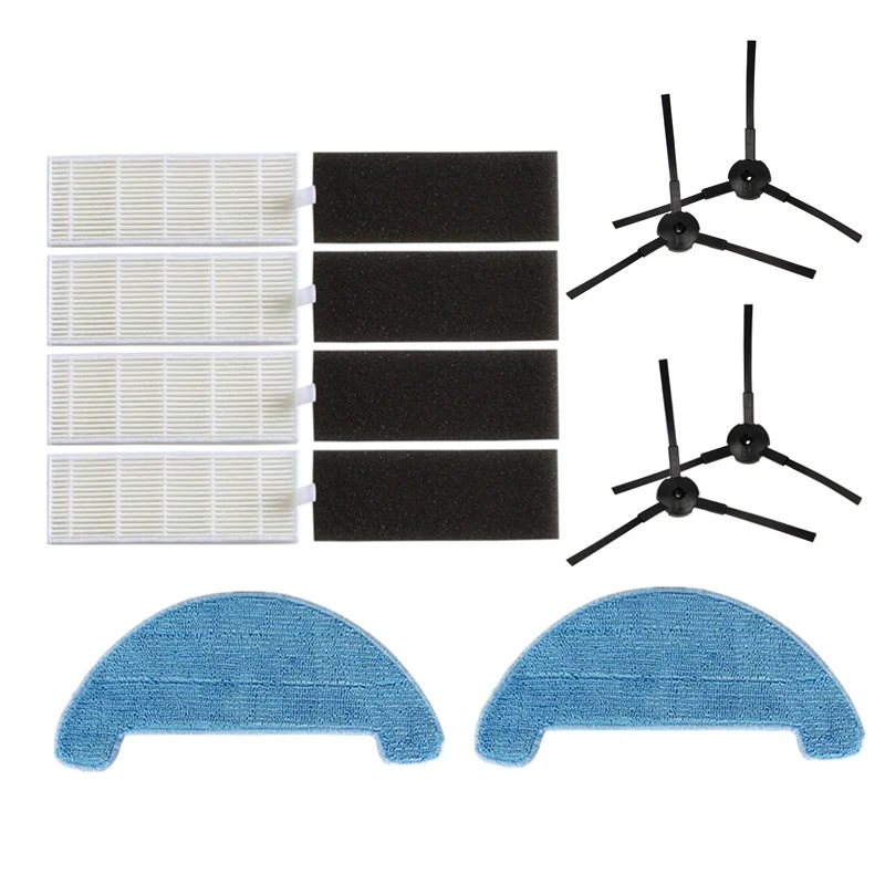 Bộ Lọc HEPA Bàn Chải Cạnh Bên Cây Lau Nhà Vải Áo Cho Ecovacs Deebot BFD-Wwt BFD WWT Robot Máy Hút Bụi Phụ Tùng phụ Kiện