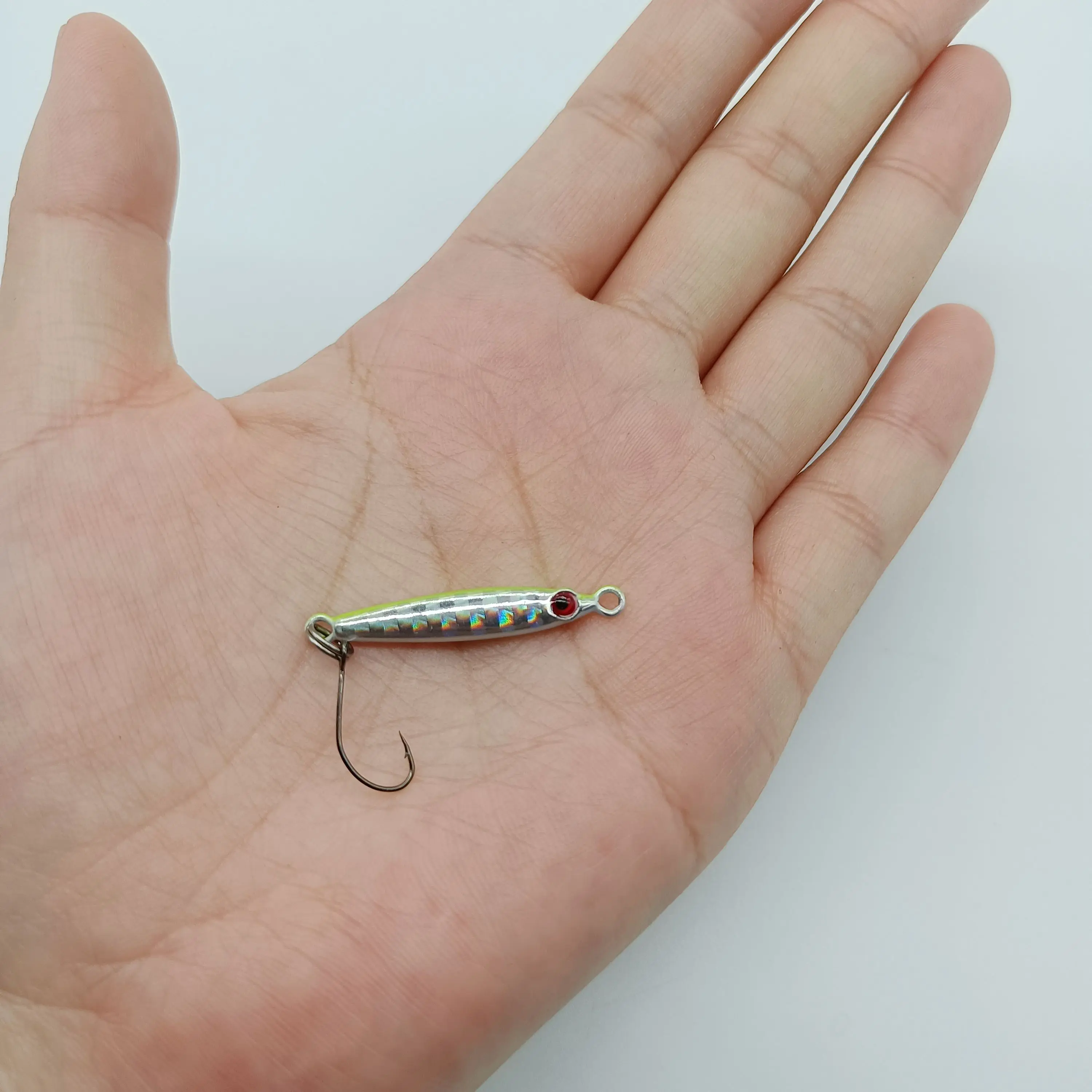 DUODUOYU 1PCS  Mini  Metal Jig Spoon Fishing Lure 3g/5g  Fish Small Fish With Single Hook Sea Bass Fishing Lure