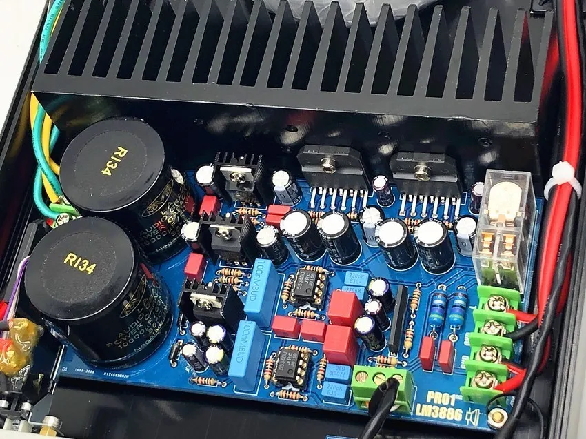 Amplificador lm3886, amplificador de áudio hifi doméstico LM3886TF 2 canais 120w amplificador HIFI estéreo amplificador HIFI