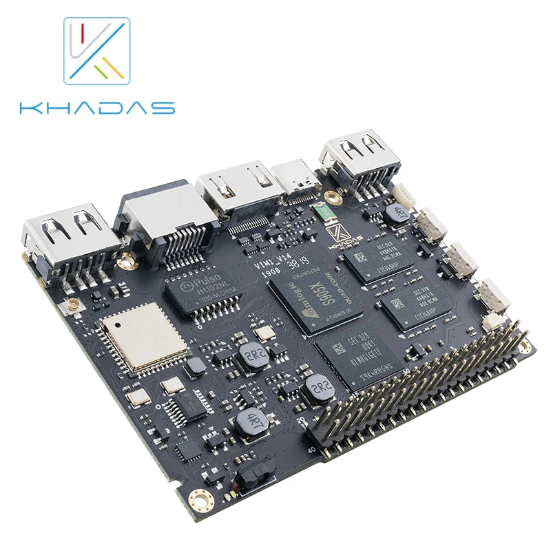 Khadas vim1 Basic Single Board Computer amlogic s905x Quad Core Development Board Arm 64bit Cortex-A53 WLAN ap6212 bt 4,2 2 8GB