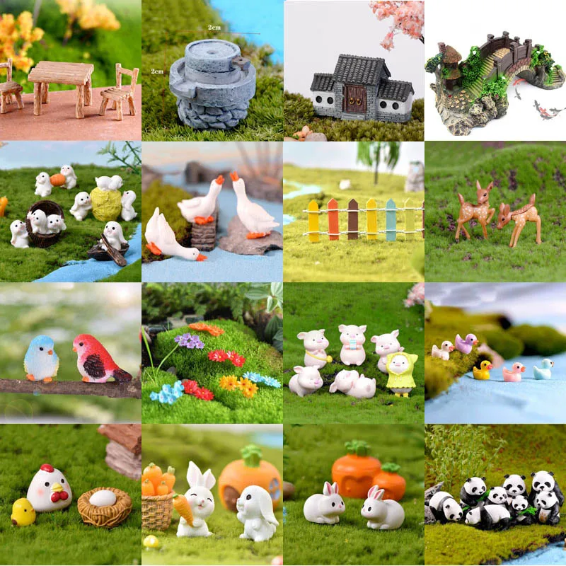 Fairy Garden Supplies Accessories Decorations Dollhouse Miniatures Bonsai Terrariums Landscape Ornaments Figurines Toys DIY