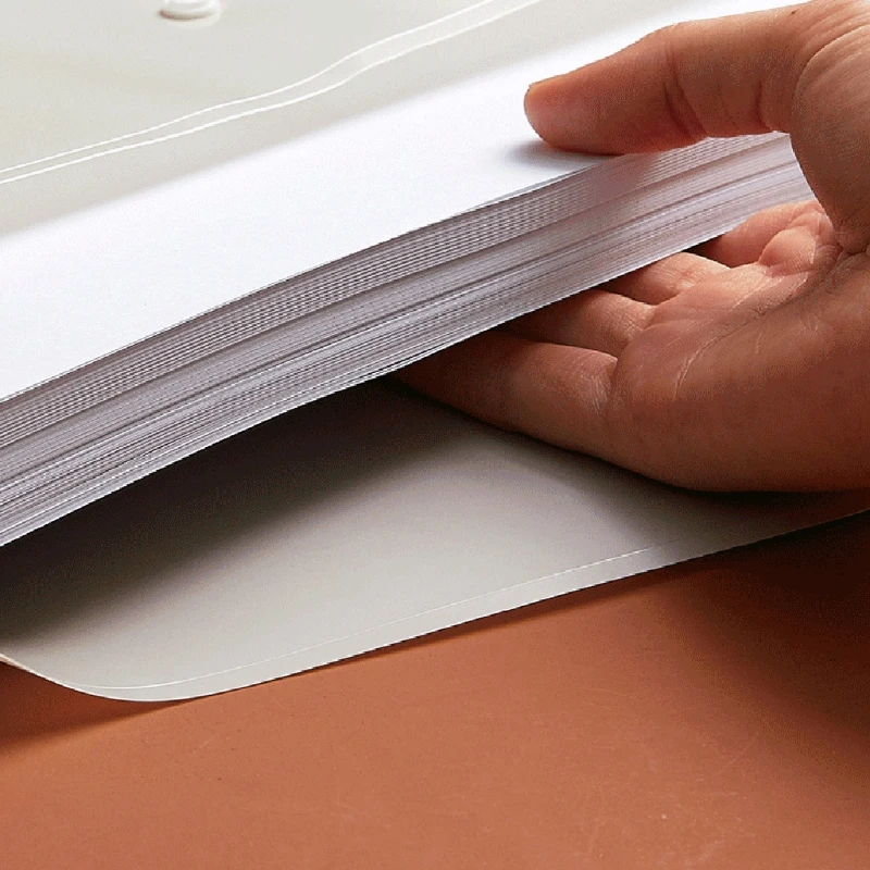 Retro Letter Size File Folder Larger Capacity Document Holder Waterproof Multi-Color for Office Schlool Random Color folder